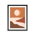 Plakat w ramie 30x40 - Sztuka Zachodu Słońca: Nowoczesna Sceneria - plakat, nowoczesna grafika - rama czarna