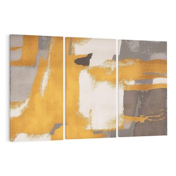 Obraz na płótnie 120x80 - Złote Maźnięcia Pędzla - złota abstrakcja, plamy