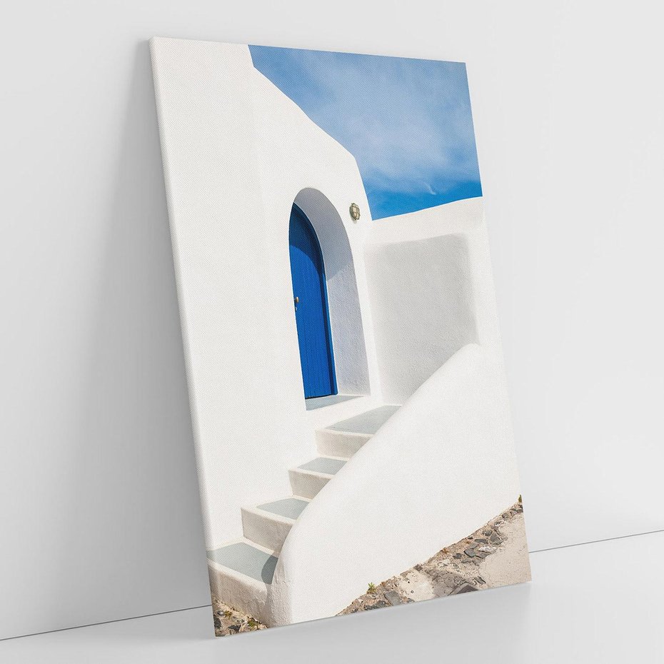 Obraz na płótnie 80x120 - Powitanie Wyspy - Santorini, drzwi