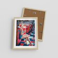 Plakat w ramie 30x40 - Stylowa Elegancja - retro, pinup - rama drewno