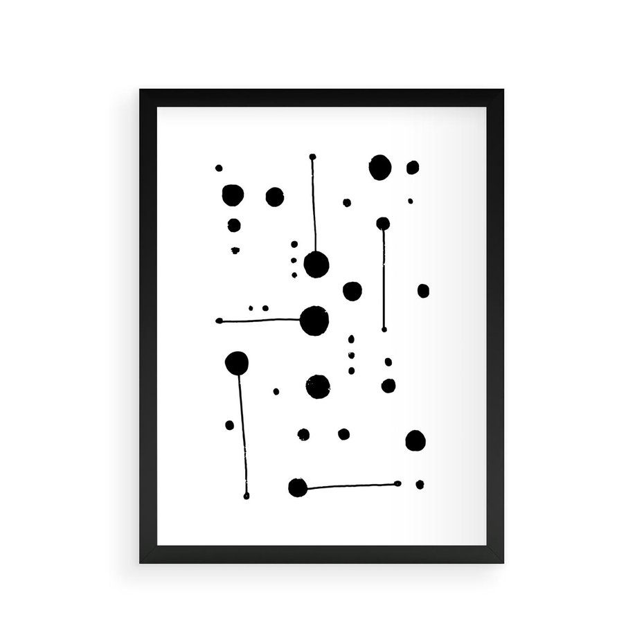 Plakat w ramie 30x40 - Złudne Odbicia - abstrakcja, minimalizm - rama czarna