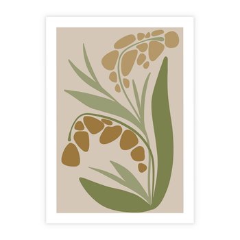 Plakat bez ramy 21x30 - Minimalizm z Roślinami - nowoczesny plakat, roślinność
