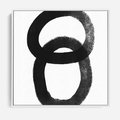 Obraz w ramie 50x50 - Kształtując Granice - abstrakcja, minimalizm - rama biała