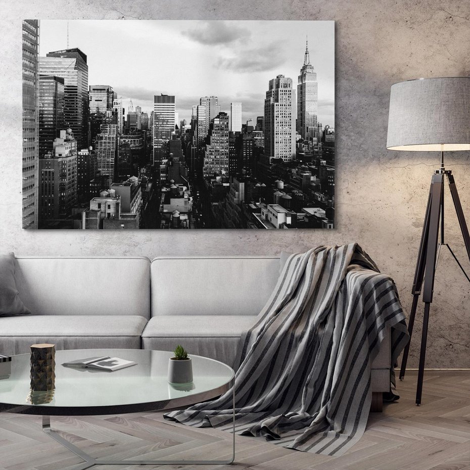 Obraz na płótnie 120x80 - Wibracje Miejskiego Życia - miasto, wieżowce