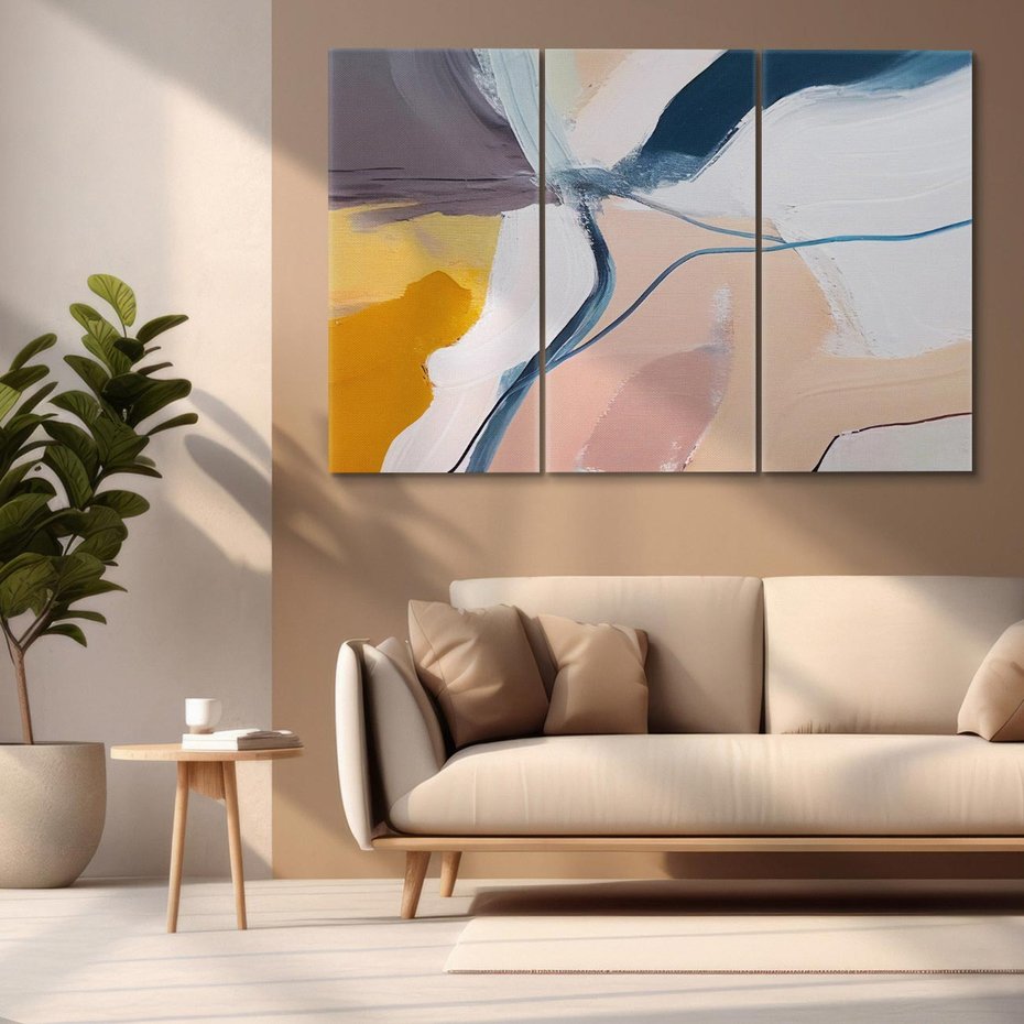 Obraz na płótnie 120x80 - Ścieżki Emocji - abstrakcja, farby olejne