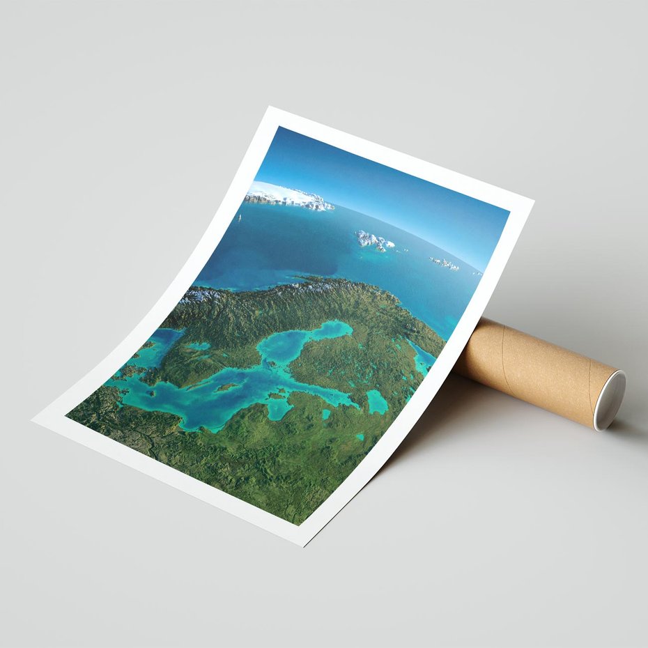 Plakat bez ramy 40x50 - Beztroski widok na ocean - widok, ocean