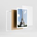 Plakat w ramie 50x70 - Paryż z wieżą Eiffla - Eiffla, Paryż - rama biała