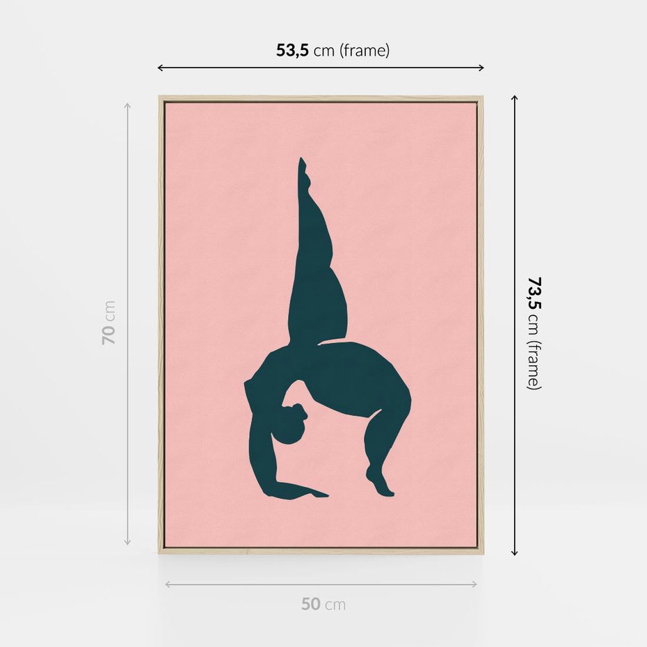 Obraz w ramie 50x70 - Zaklęte Wzory - abstrakcja, kobieca sylwetka - rama drewno