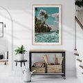 Plakat w ramie 40x50 - Rajskie Wakacje - plaża, palmy - rama drewno