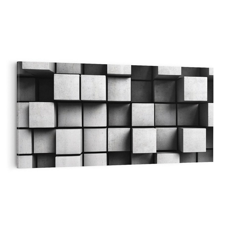 Obraz na płótnie 140x70 - Abstrakcyjne 3D kwadraty - 3D, abstrakcja