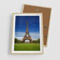Plakat w ramie 50x70 - Eiffla: symbole Paryża - Eiffla, Paryż - rama drewno