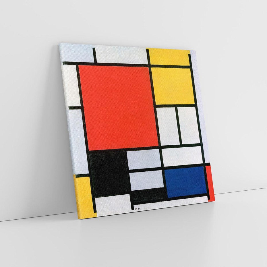 Obraz na płótnie 30x30 - "Composition with Red, Yellow, Blue, and Black" (1921), Piet Mondrian - Reprodukcja - reprodukcja, obraz na płótnie