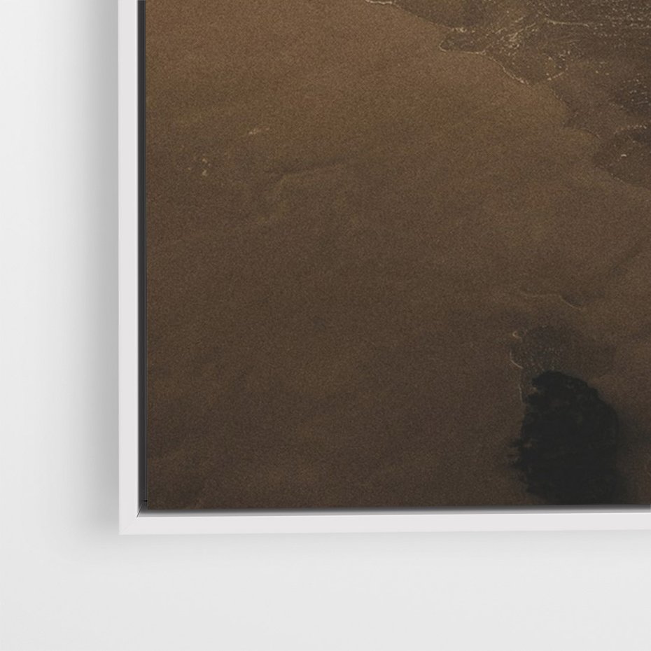 Obraz w ramie 70x100 - Spokój nad plażą - plaża, morze - rama biała