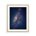 Plakat w ramie 40x50 - Wśród Gwiazd - rozgwieżdzone niebo, droga mleczna - rama drewno