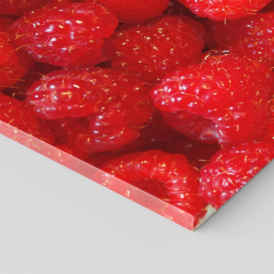 Obraz na płótnie 100x70 - "Maliny - Owocowy Raj - maliny, owoce