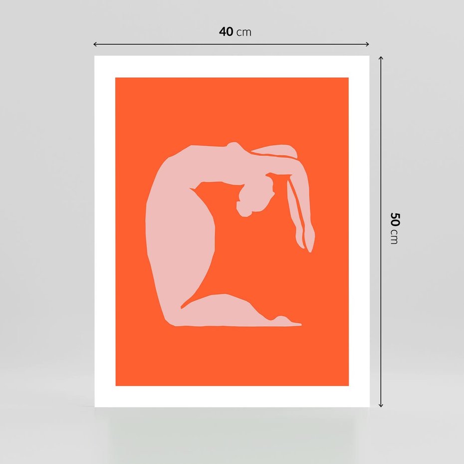 Plakat bez ramy 40x50 - Antyczna Godzina - abstrakcja, kobieca sylwetka