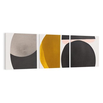 Obraz na płótnie 120x40 - Tajemnice sztuki odkryte - geometryczne półkola, kształty
