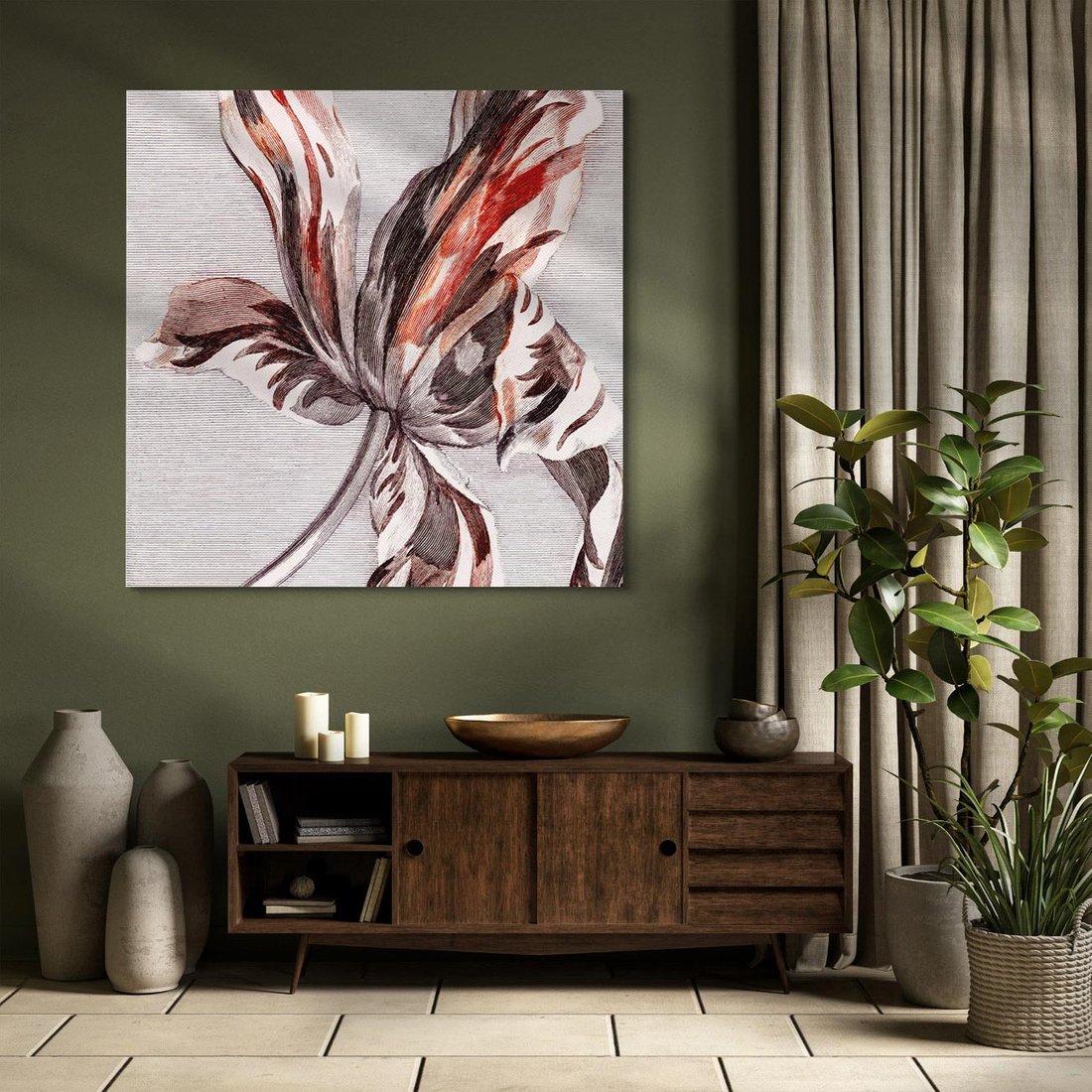 Obraz na płótnie 50x50 - Graficzna Elegancja - nowoczesna sztuka, grafika