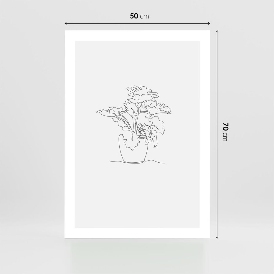 Plakat bez ramy 50x70 - Rozkwitające Formy - szkic, minimalizm