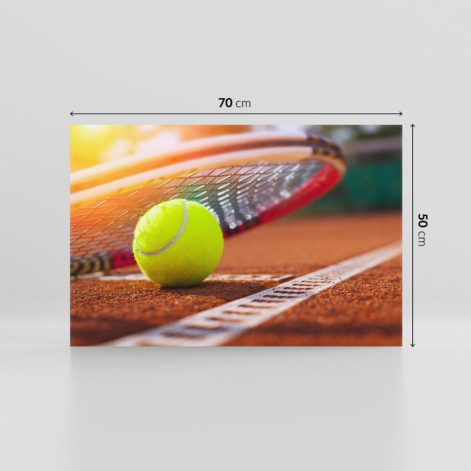 Obraz na płótnie 70x50 - Moc Tenisowej Pasji: Rakieta w Akcji - tenis, rakieta