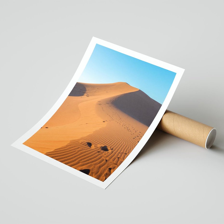 Plakat bez ramy 21x30 - Piasek pustyni wędruje - pustynia, piasek