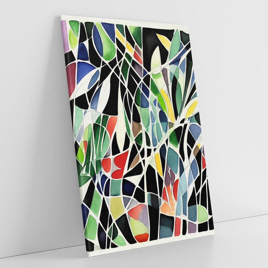 Obraz na płótnie 50x70 - Taniec Plam i Kształtów - abstrakcyjny akwarelowy obraz, plamy