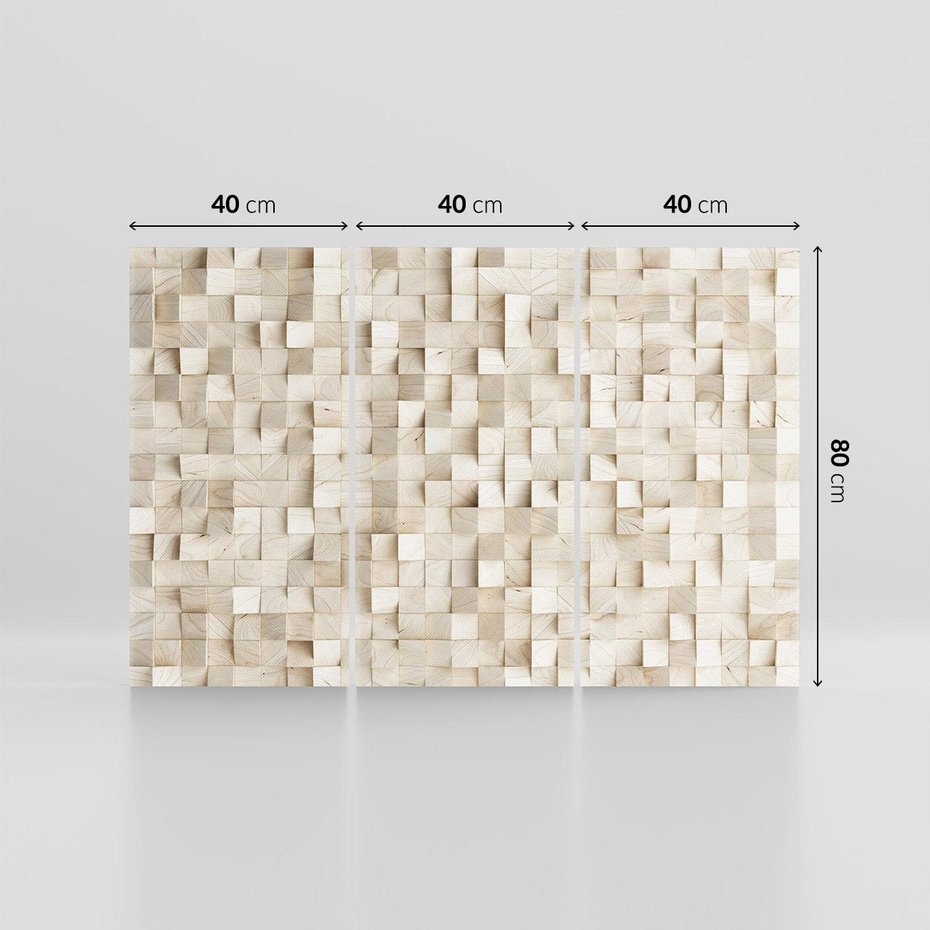 Obraz na płótnie 120x80 - Geometryczne 3D: Abstrakcyjna Harmonia - geometryczne, 3D