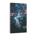 Obraz na płótnie 80x120 - Most nocą - Światła i refleksy - most, światła