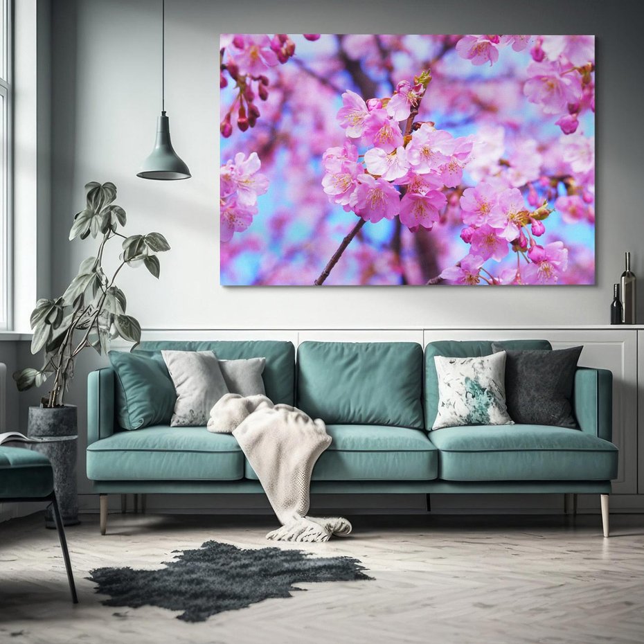 Obraz na płótnie 70x50 - magia kolorów - kwiat, kwiaty