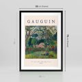 Plakat w ramie 50x70 - Gauguin: Reprodukcja i Typografia - Gauguin, reprodukcja - rama czarna