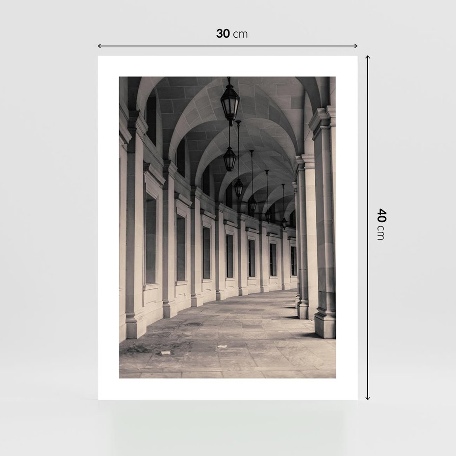 Plakat bez ramy 30x40 - Kolumny Elegancji - architektura, kolumny