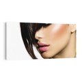 Obraz na płótnie 140x70 - Kobieca Fryzura w Ruchu - fryzura, kobieta