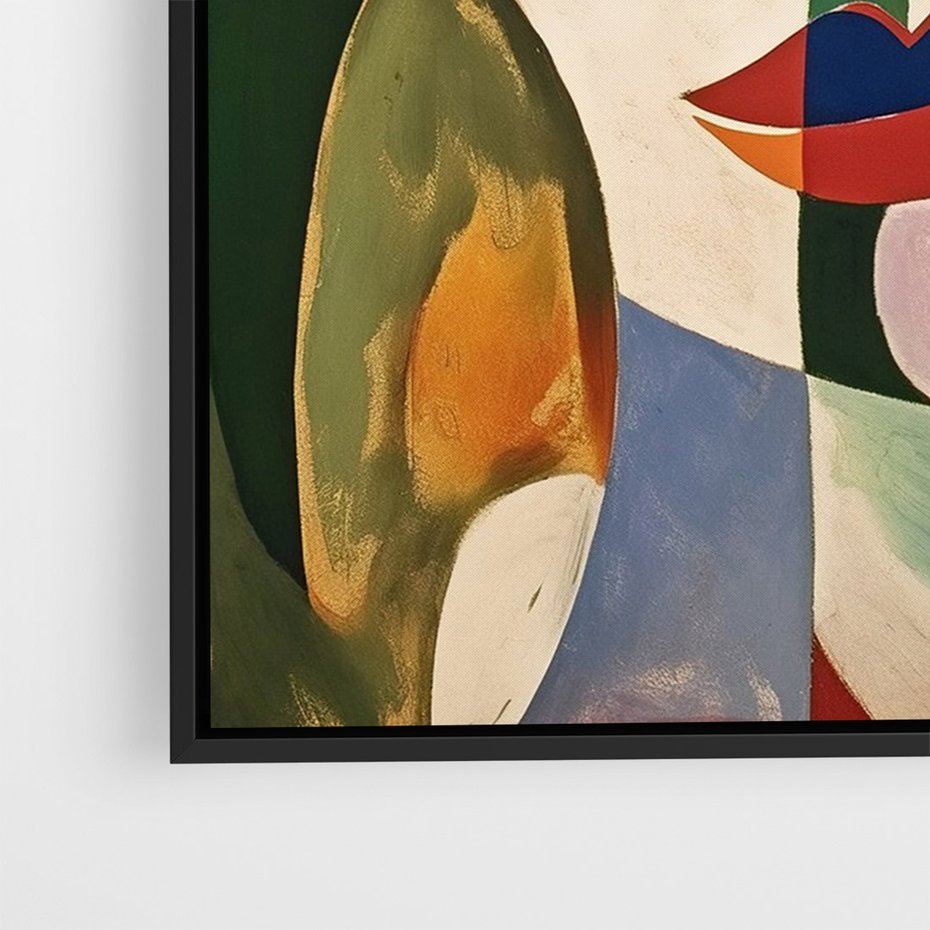 Obraz w ramie 50x70 - Kolorowe Dziwne Wyobrażenia - abstrakcyjny obraz, olejny - rama czarna