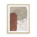 Plakat w ramie 50x70 - Kreatywność na Tle Plam - abstrakcyjna grafika, plamy - rama drewno