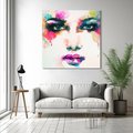 Obraz na płótnie 40x40 - Kobieta Abstrakcja Twarz - kobieta, abstrakcja