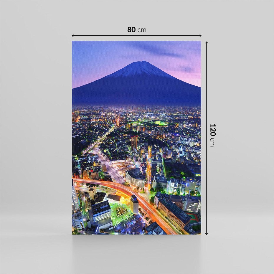 Obraz na płótnie 80x120 - Siła i spokój - wulkaniczne piękno Japonii - wulkan, japonia