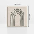 Obraz w ramie 50x50 - Intrygujące Zagięcia - boho plakat, czarna tęcza - rama drewno