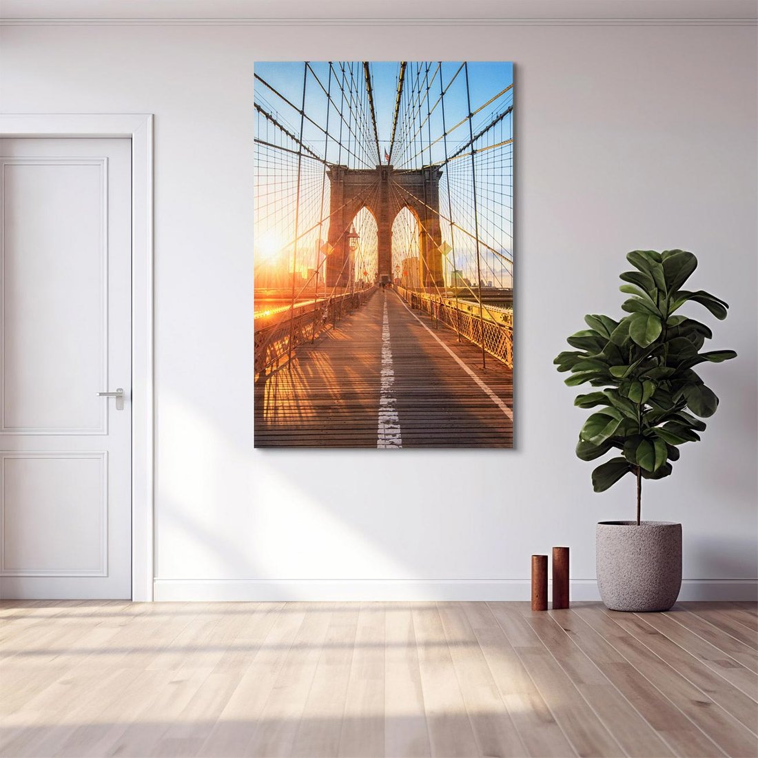 Obraz na płótnie 80x120 - Mosty Manhattanu - most, Nowy Jork