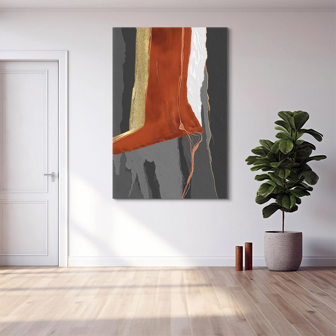 Obraz na płótnie 80x120 - Abstrakcyjna impresja - abstrakcja, nowoczesny