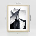 Plakat w ramie 40x50 - Miasto Współczesności - architektura, nowoczesne budynki - rama drewno
