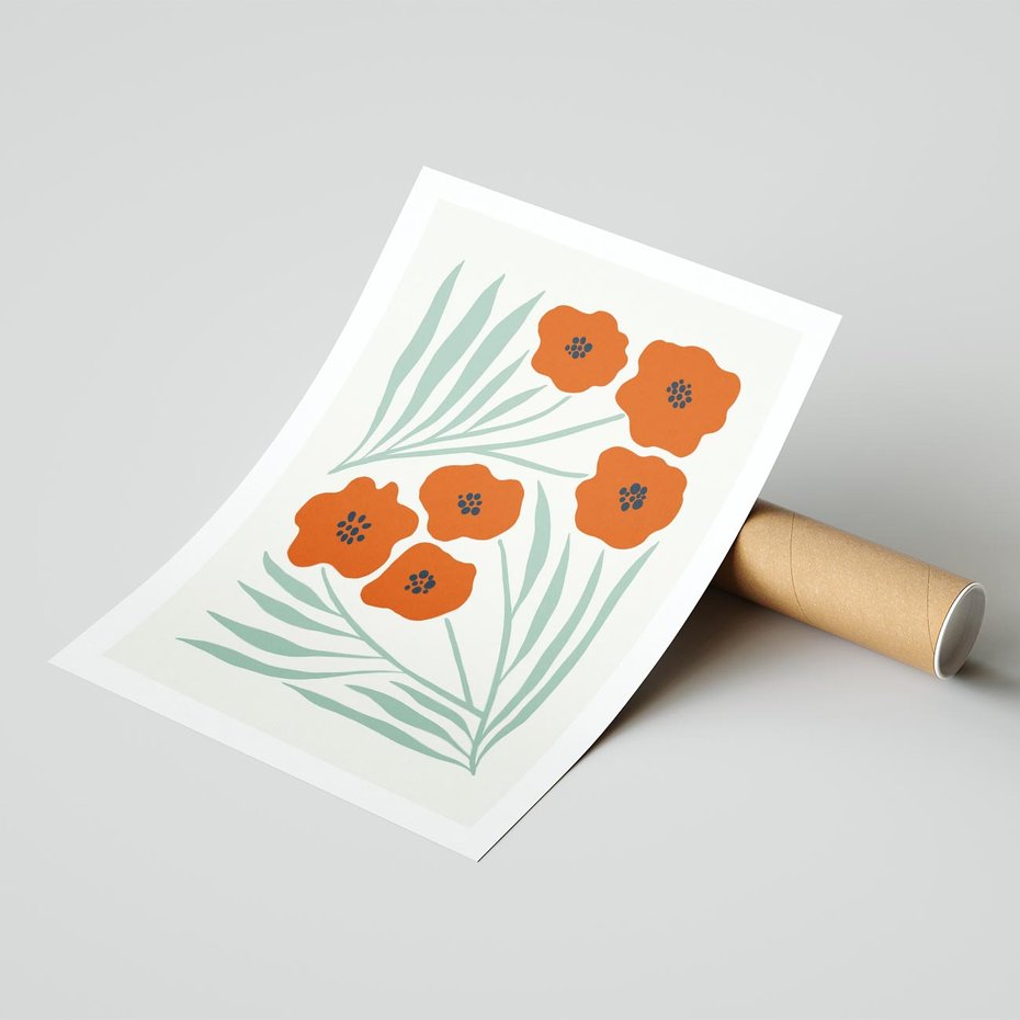 Plakat bez ramy 40x50 - Makowe Odkrycie - czerwone kwiaty, maki