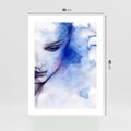 Plakat bez ramy 30x40 - Graficzna magia kobiecej twarzy - grafika, kobieta