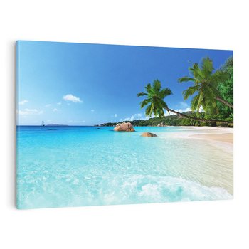 Obraz na płótnie 100x70 - Idylliczne Seszele - przyjemność dla oczu - Seszele, plaża