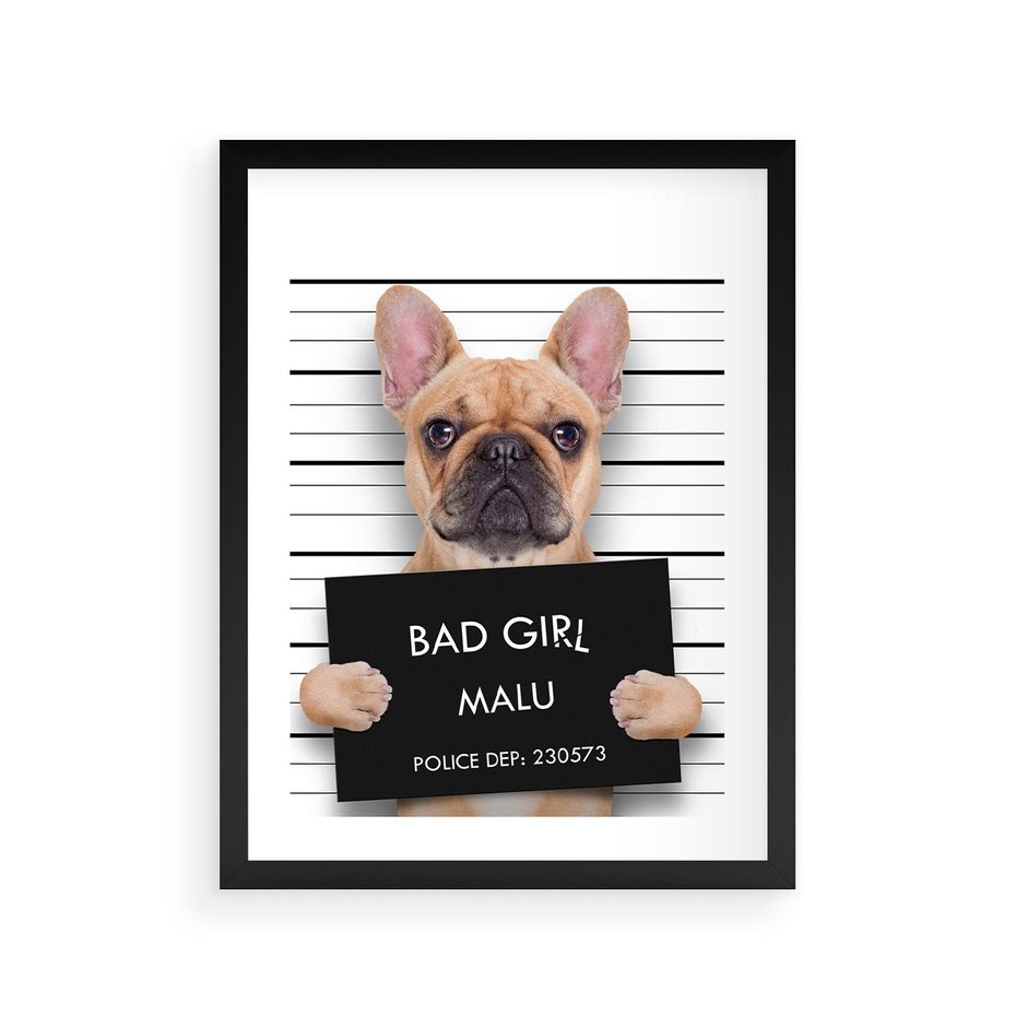 Plakat w ramie 30x40 - przyjaciel na zawsze - pies, piesek - rama czarna