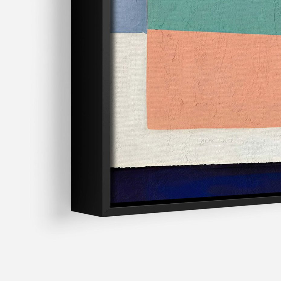 Obraz w ramie 50x70 - Bezgraniczne Nastroje Harmonii - abstrakcyjne geometryczne kształty, olejny obraz - rama czarna