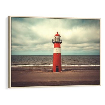Obraz w ramie 120x80 - Retro Urok Morza - fotografia w stylu retro, vintage - rama drewno