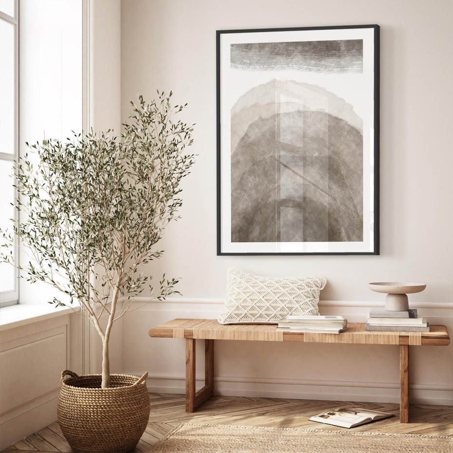 Plakat bez ramy 50x70 - Przenikające Kształty - rozmyte cienie, abstrakcja