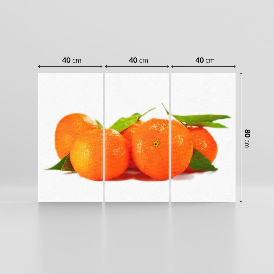 Obraz na płótnie 120x80 - Mandarynki - Owocowy Zestaw - mandarynki, owoce