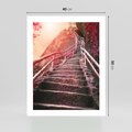 Plakat bez ramy 40x50 - Schody prowadzące do nieznanych ścieżek - schody, ścieżka