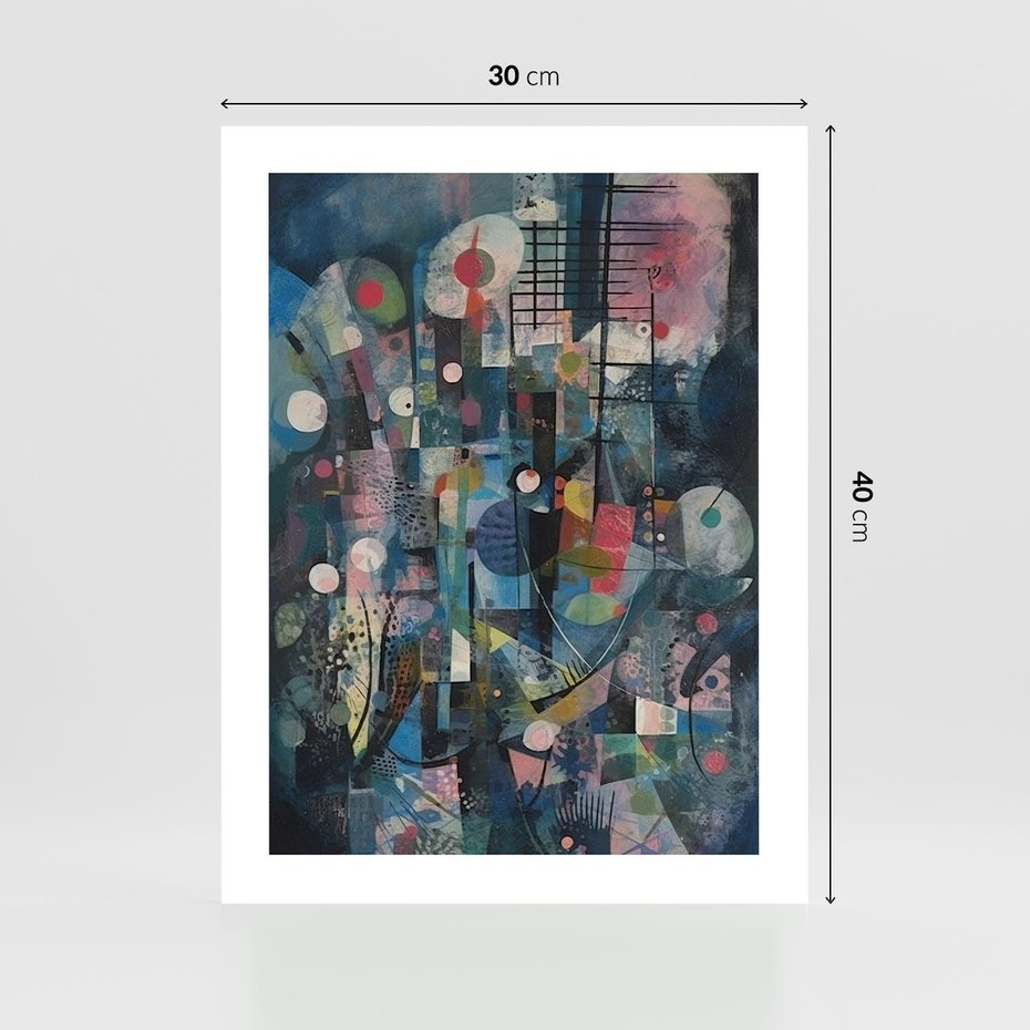 Plakat bez ramy 30x40 - Rozbijając Granice Kreatywności - abstrakcyjny obraz, sztuka abstrakcji